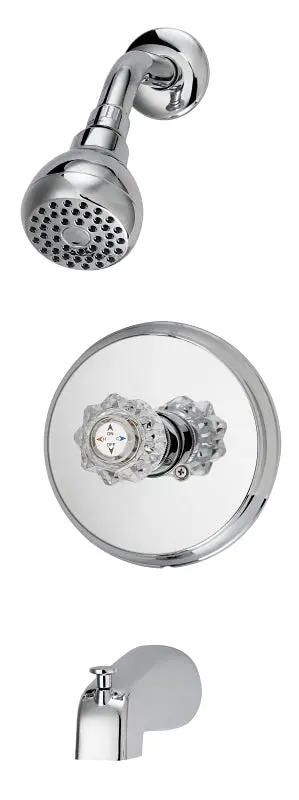 Boston Harbor Gu-F1010509Cp Fixed-Mount Tub And Shower Head – 1.75 Gpm, Single-Setting Spray, One-Handle Design 1