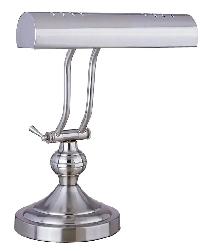 Boston Harbor Piano Desk Lamp – Satin Nickel Finish, T10 Bulb Base, 40W Max, Adjustable Articulating Arm 1