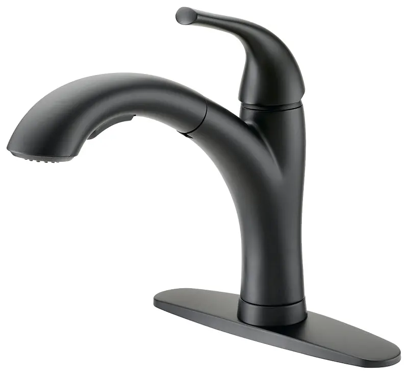 Boston Harbor Tobi21040011Bl Pull-Down Kitchen Faucet – Single-Handle Deck-Mount Design With 3-Hole Setup (1.8 Gpm) 1
