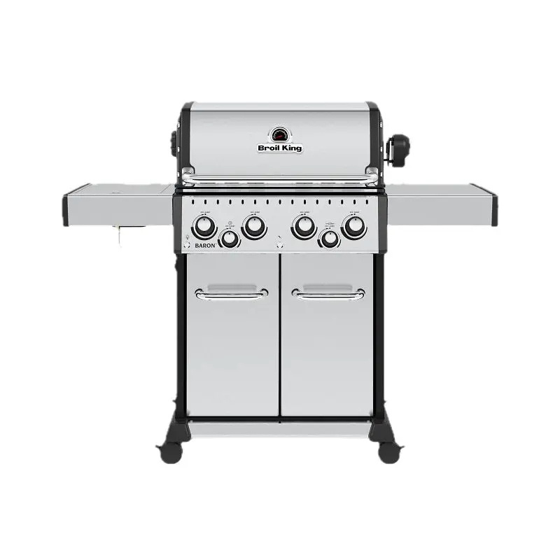 Broil King Baron S 490 Pro Gas Grill — 4-Burner, 40,000 Btu, Lp Fuel, Includes Side Shelf 1