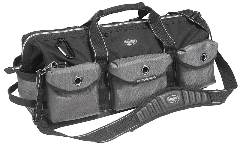 Bucket Boss 65024 Extreme Tool Bag – 26-Inch Wide, 28-Pocket Professional Organizer 1