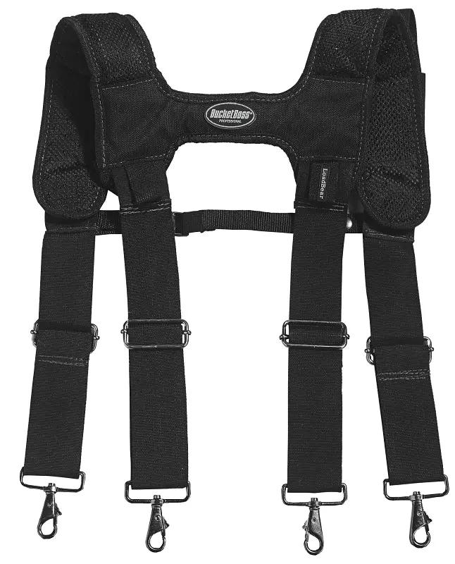 Bucket Boss Loadbear Series 57400 Black Fabric Suspender For Heavy-Duty Workwear 1