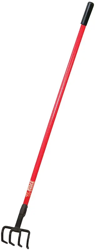 Bully Tools 4-Tine Cultivating Fork With Fiberglass Handle – 5.5-Inch Width, 54.5-Inch Overall Length 1