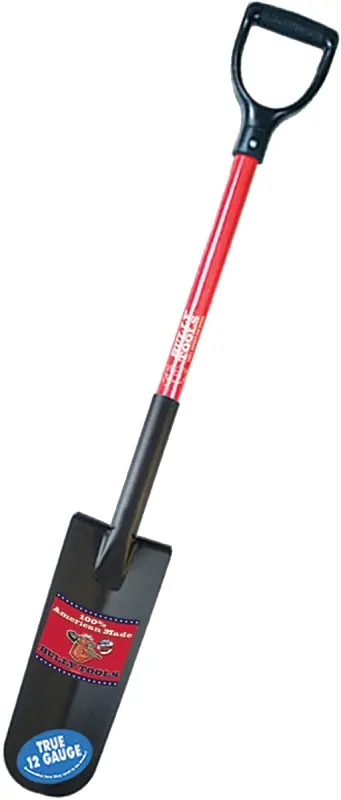 Bully Tools 82535 Drain Spade – Heavy-Duty Steel Blade With D-Grip Fiberglass Handle (32" Total Length) 1