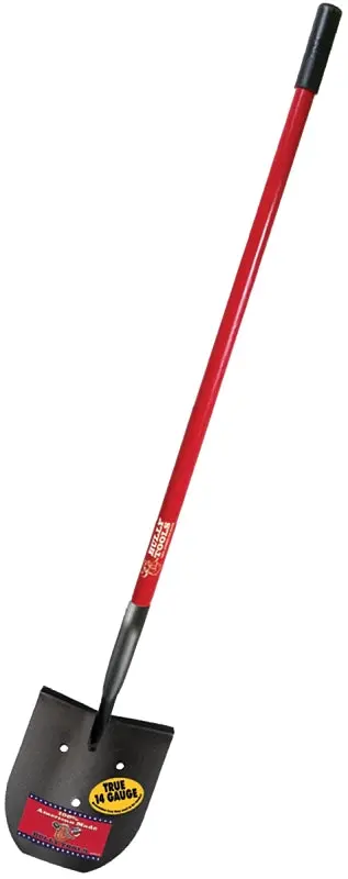 Bully Tools 9-1/4" Steel Rice Shovel With Fiberglass Long Handle, 14-Gauge Blade 1