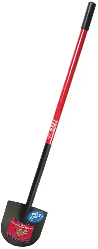 Bully Tools Caprock Shovel – 9-Inch Steel Blade, 12-Gauge, Fiberglass Long Handle 1