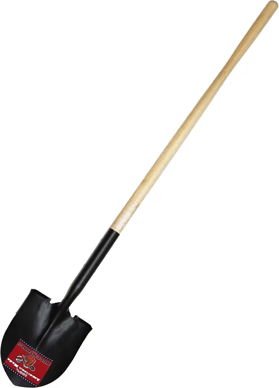 Bully Tools Round-Point Shovel – 60 In Overall Length, 9 In Steel Blade, Hardwood Handle, 14-Gauge 1