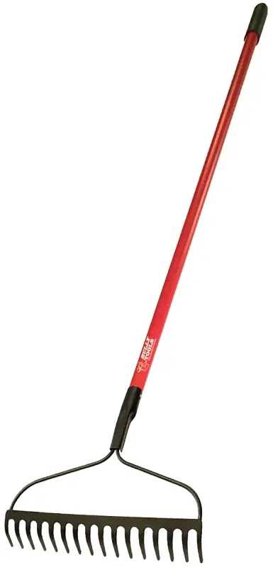 Bully Tools Steel Bow Rake With 16-Inch Wide Head And 16-Tine Design 1