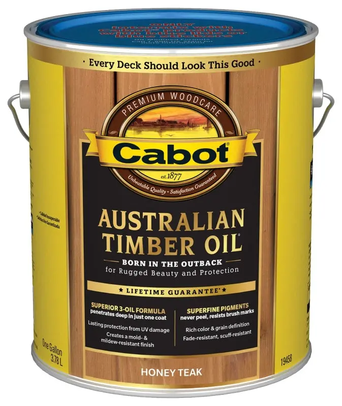Cabot Australian Timber Oil In Honey Teak – 1-Gallon Liquid Wood Finish 1