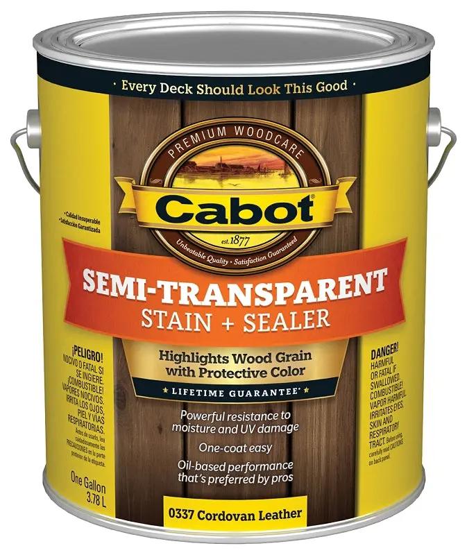 Cabot Deck & Siding Stain In Cordovan Brown – 1-Gallon Liquid Formula For Outdoor Surfaces 1