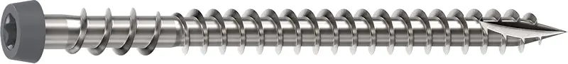 Camo 0367158Gs Dark Gray Deck Screw – #10, 2-1/2-Inch, Reverse Upper Thread, Trim Head, Star Drive 1
