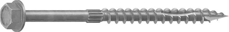 Camo 0368204 Hot-Dipped Galvanized Structural Screws – 1/4" X 4", Hex Head, Sharp Point, Qty 50 1