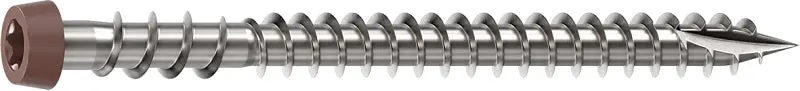 Camo Brown Deck Screws – #10 × 2-1/2 In, Star-Drive, Reverse-Thread Design 1