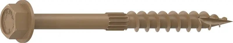 Camo Protech Ultra 4-Coated Structural Screw – 1/4" X 3", Hex Head, Sharp Point, 500-Pack 1