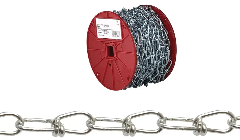 Campbell 0722627 Low-Carbon Steel Loop Chain – #1 Grade, 125 Ft Length, 155 Lb Working Load Limit, Zinc-Plated Corrosion Resistance 1