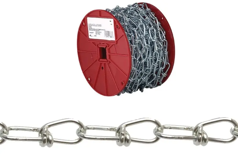 Campbell 0724627N 4/0 Double Loop Chain – 100 Ft, 365 Lb Working Load, Zinc-Coated Steel 1