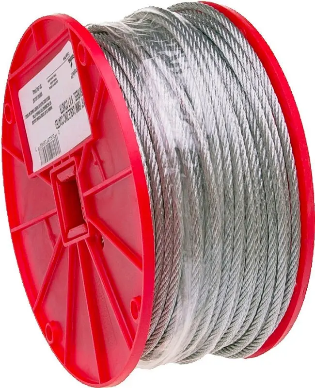Campbell 1/16-Inch Galvanized Aircraft Cable – 500-Foot Steel Wire Rope With 96-Pound Working Load 1