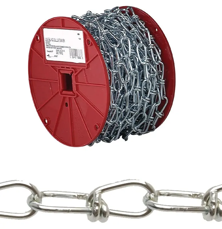 Campbell #2/0 Low-Carbon Steel Loop Chain – 60-Foot Length, 255-Pound Working Load, Zinc-Plated 1