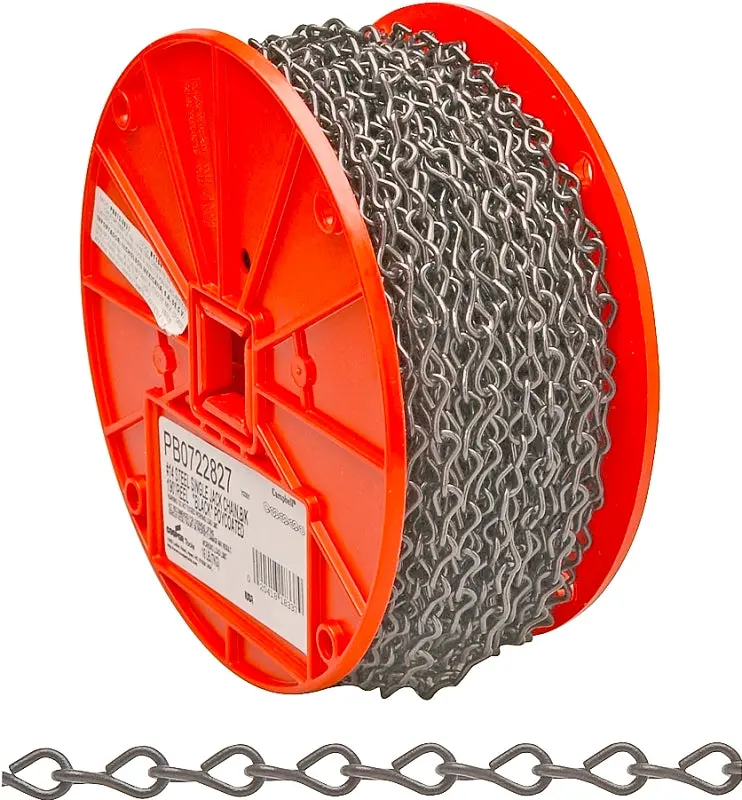 Campbell Pb072-2827N Carbon Steel Coil Chain – #2 Grade, 190 Ft Length, Zinc-Coated, 520 Lb Working Load 1