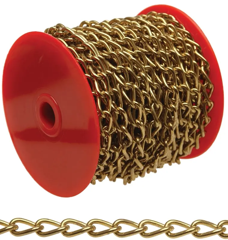 Campbell Twist Chain – 49-Foot Brass Chain With 12-Pound Working Load Capacity 1