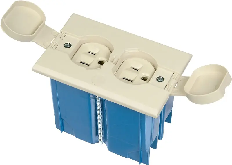 Carlon B121Bfbrr 1-Gang Non-Metallic Electrical Box Kit – Ivory, 4.36" W × 2.24" D × 3.33" H 1