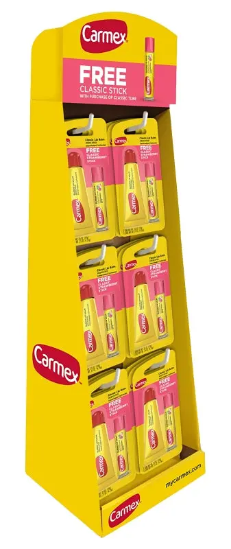 Carmex 6-Peg Display Rack – Holds 48 Count Of Carmex Products, Compact Retail Fixture 1
