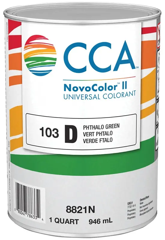 Cca Novocolor Ii 076.008821N.005 Phthalo Green Universal Liquid Colorant – 1-Quart Concentrate For Paint Tinting 1