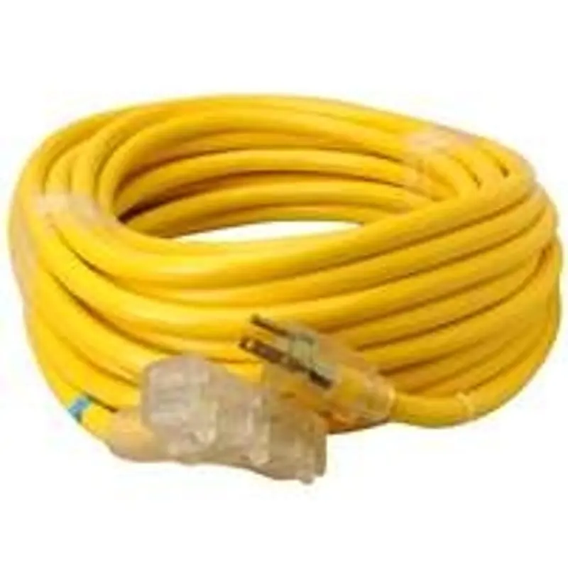 Cci Heavy-Duty Extension Cord – 10 Awg, 50' Length, 15A/125V Rating, Bright Yellow Jacket For Visibility 1