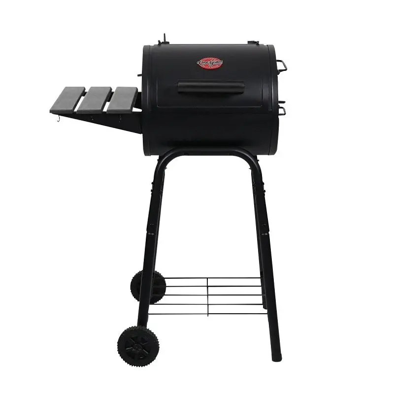 Char-Griller 1616 Dual-Purpose Charcoal Grill & Smoker – 250 Sq In Surface, Steel Body With Rack Storage 1