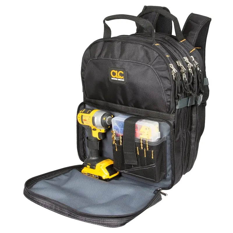 Clc 1132 Ultra-Organized Backpack – 75-Pocket Layout, Black Polyester, 13" × 9" × 17.5" 1