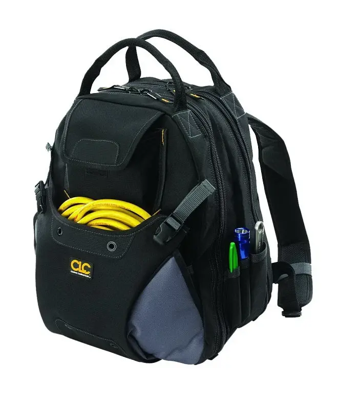 Clc 1134 Heavy-Duty Polyester Backpack — 44-Pocket Organizer, 13.25" W × 8.5" D × 16" H, Black 1