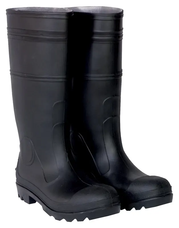 Clc R23011 Economy Rain Boots – Size 11, Black Pvc Upper, Slip-On Design, Non-Slip Sole 1