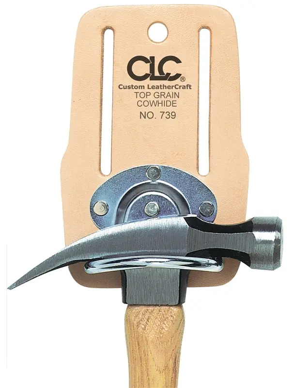 Clc Tool Works 739 Leather Hammer Holder — Tan, 4" Width, Durable Belt-Mounted Tool Carrier 1