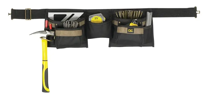 Clc Tool Works Series 1370 Adjustable Tool Apron – 8-Pocket Polyester, Black, Fits 29–46 In Waist 1