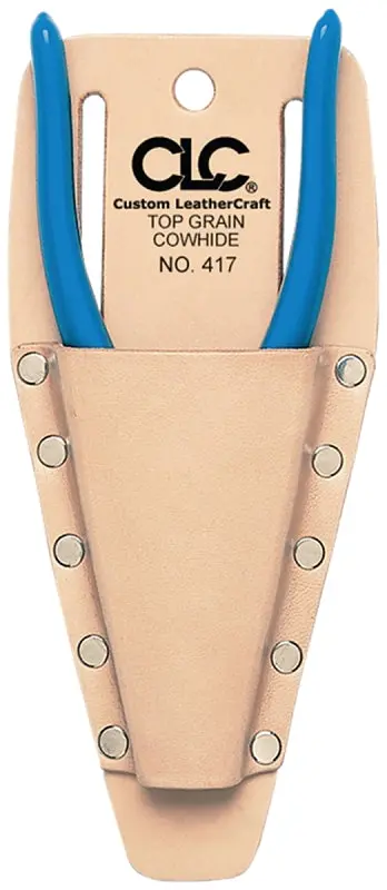 Clc Tool Works Series 417 Leather Plier Holder – Single-Pocket, Tan, 3.5" W × 8.25" H 1
