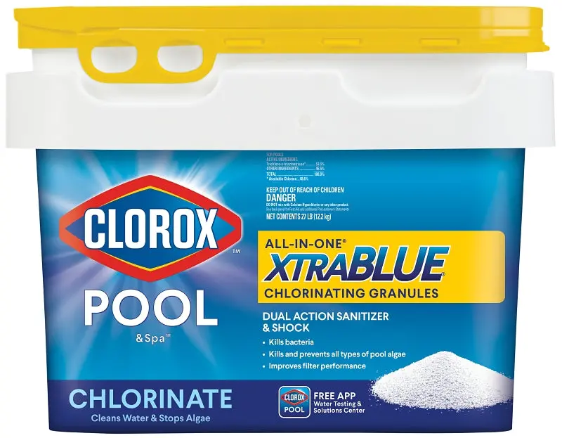 Clorox 24327Clx Granular Chlorine Sanitizer – 27-Pound Bucket 1