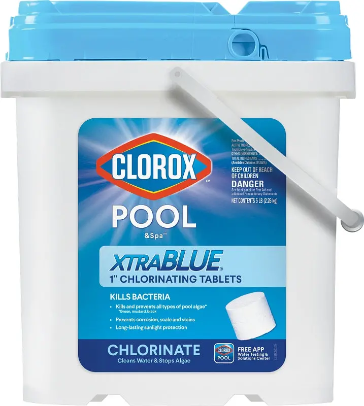 Clorox Pool & Spa Xtrablue Chlorinating Tablets – 5-Pound Bucket Of Stabilized Trichlor Tablets 1