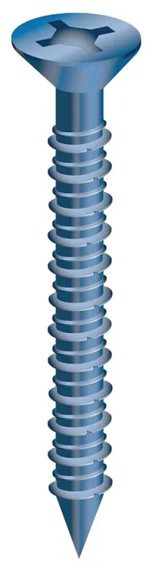 Cobra Anchors 623T Multi-Drive Screw – 3/16" × 2-3/4", Flat Head, Phillips/Robertson, Steel, 100 Per Pack 1