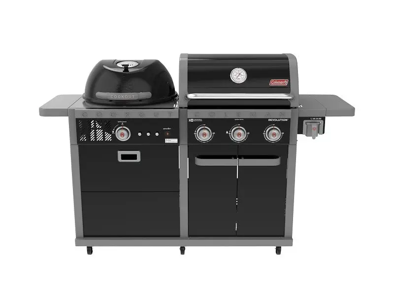 Coleman Rv-601Bbq Dual Fuel Grill – 45,000 Btu Output, 1077 Sq In Primary Cooking Area 1