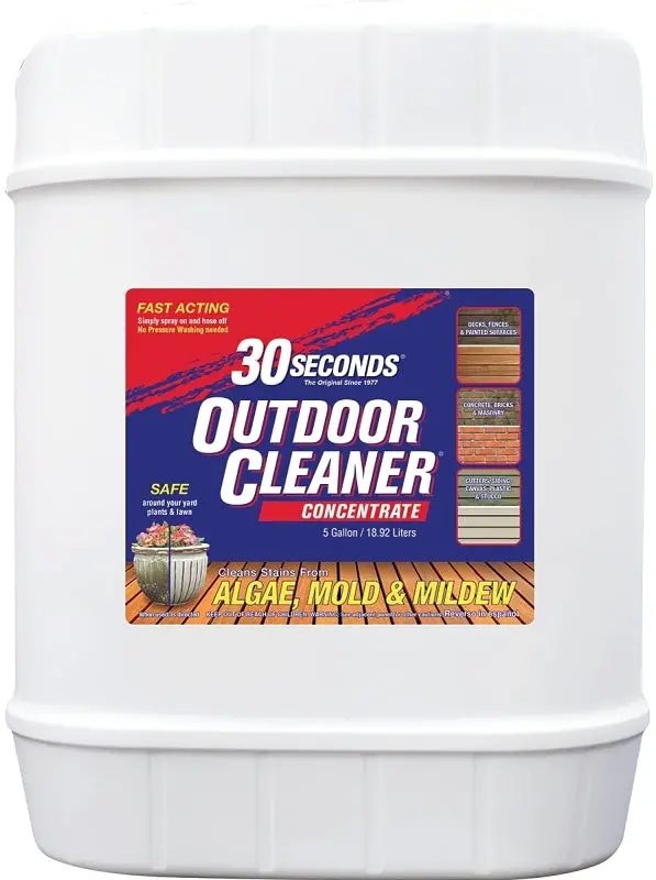 Concentrated Outdoor Cleaner – 5 Gal Liquid Formula, Light Yellow, 30 Seconds 5G30S Biodegradable Solution 1