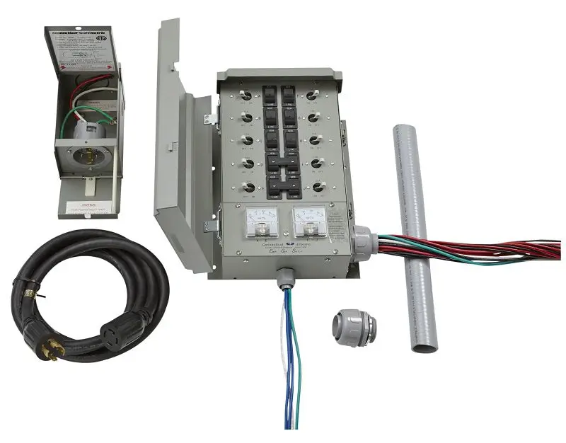 Connecticut Electric Egs10750G2Kit Manual Transfer Switch Kit – 30 Amp, 240 V, Supports 10 Circuits 1
