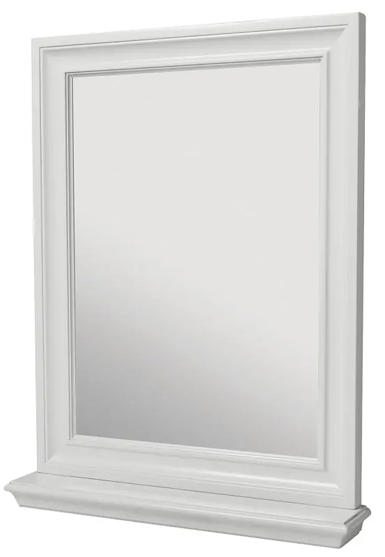 Craft + Main Cherie Framed Wall Mirror – Rectangular Wood Frame, Crisp White Finish, 24" W × 30" H 1