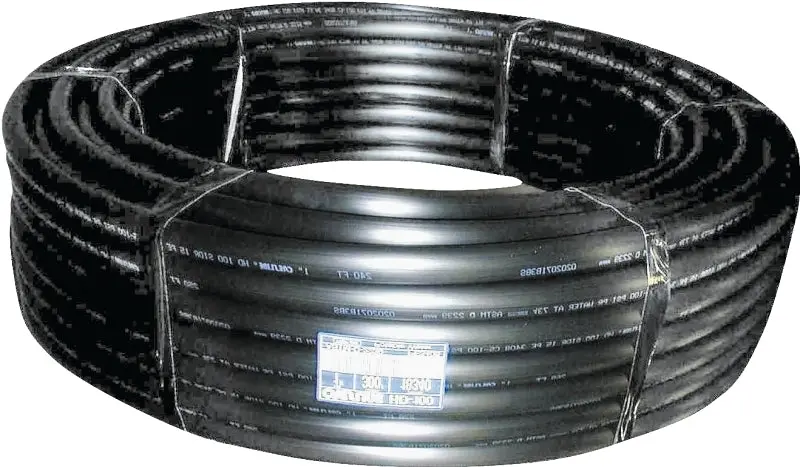 Cresline 18115 Black Plastic Pipe Tubing – 1" Diameter, 100 Ft Coil, 160 Psi Pressure Rating 1
