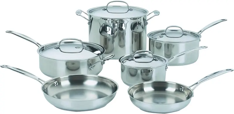 Cuisinart Chef’S Classic 77-10 Stainless Steel Cookware Set – 10-Piece, Mirror-Polished Finish 1