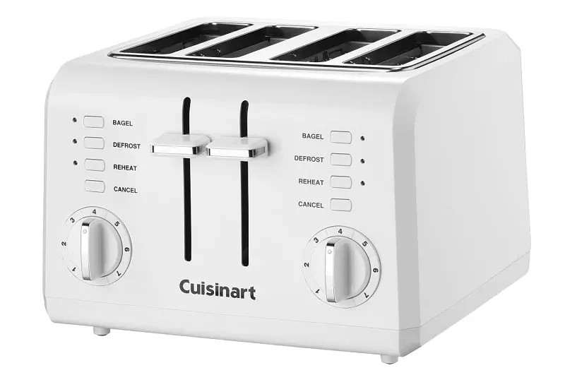 Cuisinart Cpt-142P1 4-Slice Toaster – 850W, Adjustable Browning Control, Sleek White Plastic Housing 1