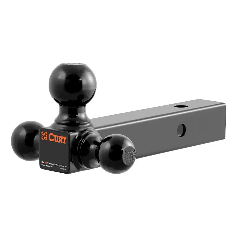Curt 45652 Adjustable Multi-Ball Mount With Three Hitch Ball Sizes (1-7/8", 2", And 2-5/16") – Powder-Coated Carbon Steel 1
