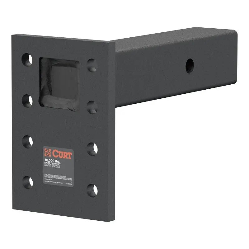 Curt Adjustable Pintle Hook Mount – 18,000-Pound Capacity, Powder-Coated Steel Frame 1