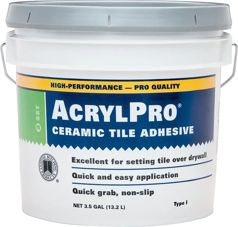 Custom Arl40003 Ceramic Tile Adhesive – White, 3.5-Gallon Pail For Indoor/Outdoor Installation 1