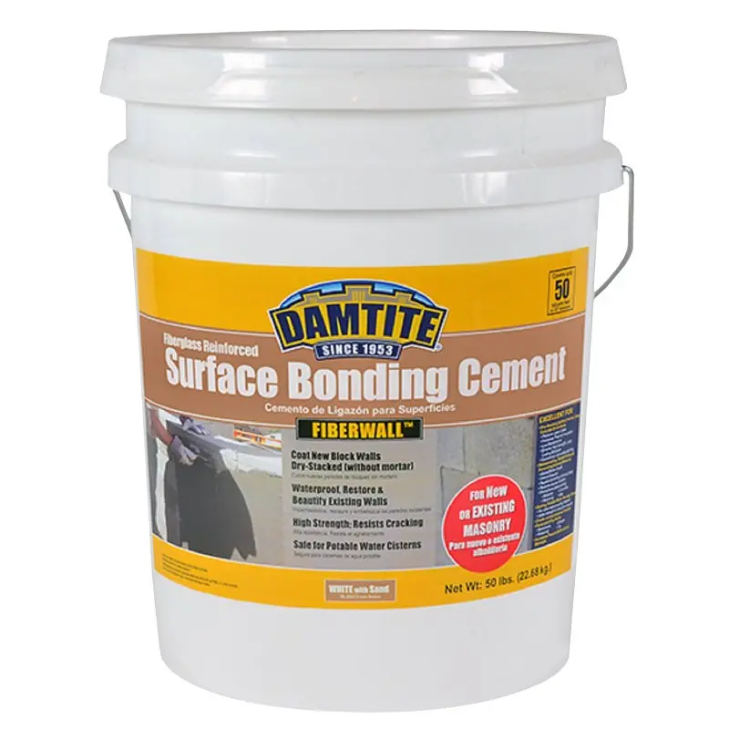 Damtite Fiberwall Surface Bonding Cement – 50-Lb White Powder For Masonry Reinforcement 1