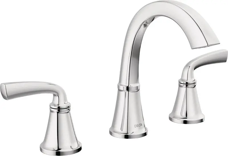 Delta Geist 35864Lf Widespread Bathroom Faucet – Dual-Handle Chrome Finish With 3-Hole Installation (1.2 Gpm) 1